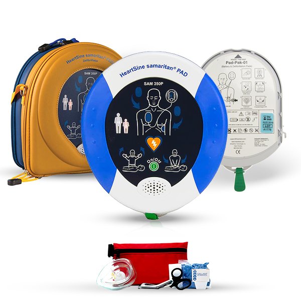 HeartSine Samaritan PAD compact automated external defibrillator with single-cartridge Pad-Pak